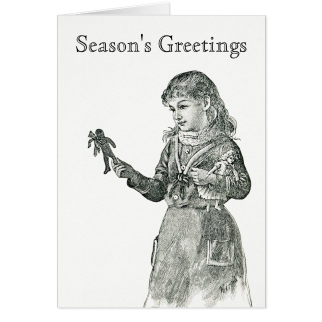 Kleines Mädchen mit einer Gingerbret Cookie Retro  (Vorne)