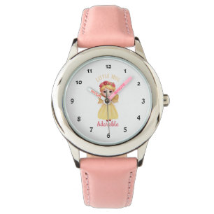 Kleines Mädchen mit gelbem Kleid Armbanduhr