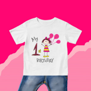 Kleines Mädchen mit Luftballons  Baby T-shirt
