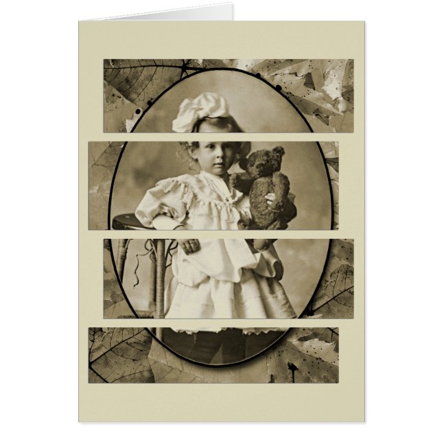 KLEINES MÄDCHEN MIT TEDDY BEAR DOLL 1900ER (Vorne)