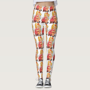 Kleines Mädchen Retro Vintage-Puppe Kind Leggings