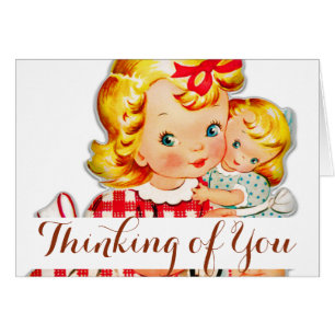 Kleines Mädchen Retro Vintage Puppenkind