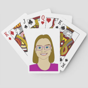 kleines Mädchen Spielkarten