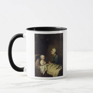 Kleines Mädchen-Sprichwort ihre Gebete im Bett Tasse