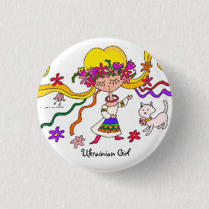 Kleines Mädchen-ukrainische Volkskunst durch Vera Button