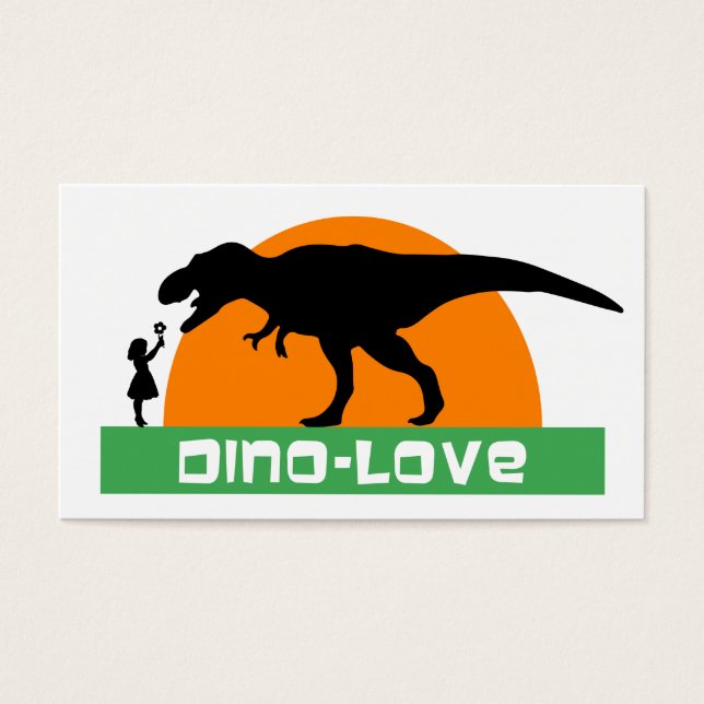 Kleines Mädchen und Dinosaurier (Vorderseite)