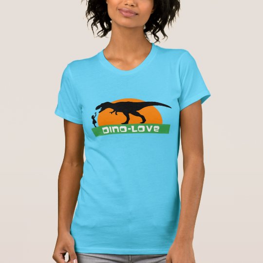 Kleines Mädchen und Dinosaurier T-Shirt