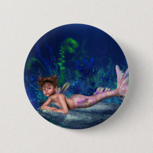 Kleines Maggie Meerjungfrau-Mädchen Button