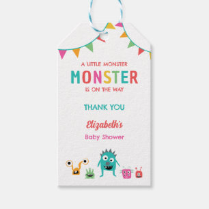 Kleines Monster auf dem Weg Baby Dusche Halloween Geschenkanhänger