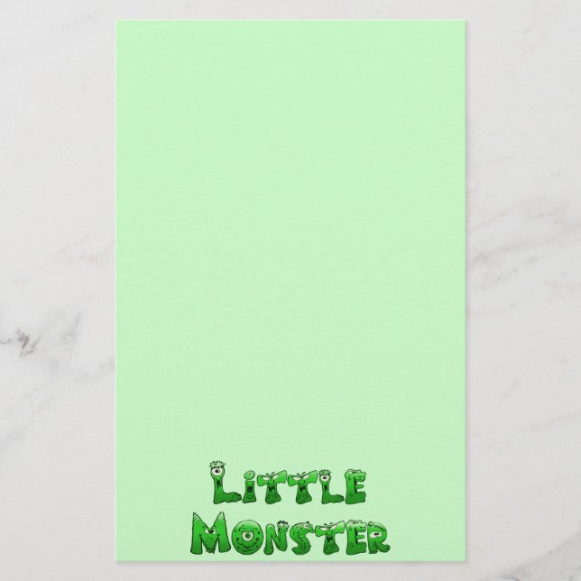 Kleines Monster Briefpapier (Vorderseite)