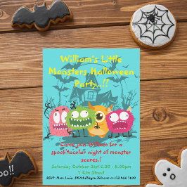 Kleines Monster-Halloween-Party Einladung
