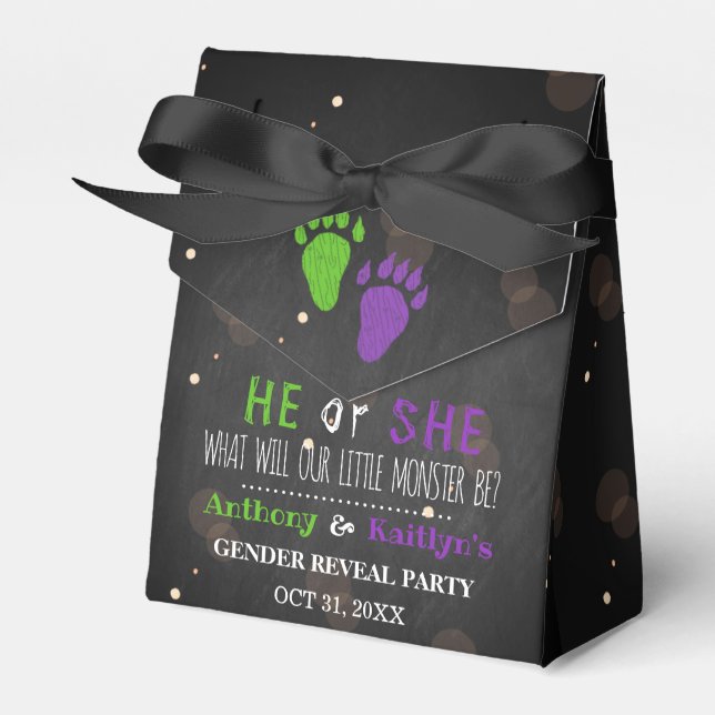 Kleines Monster Halloween-Party Geschenkschachtel (Vorderseite)