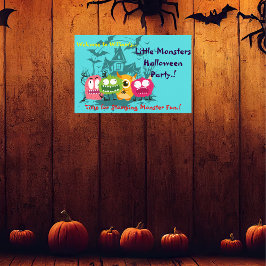 Kleines Monster-Halloween-Party Poster