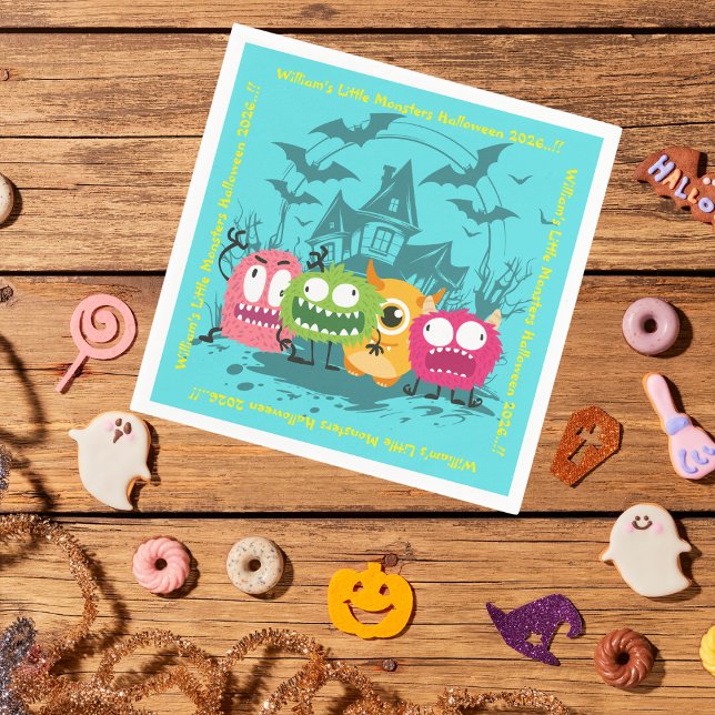 Kleines Monster-Halloween-Party Serviette (Little Monsters Halloween Party Napkins)