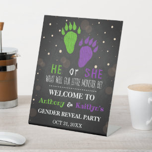 Kleines Monster Halloween-Party Sockelschild