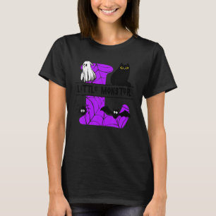 Kleines Monster schwarze Katze Halloween T-Shirt