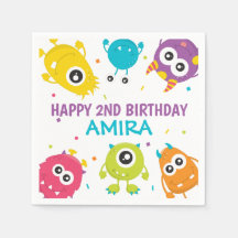 Kleines Monster Thema Geburtstagsparty Napkins