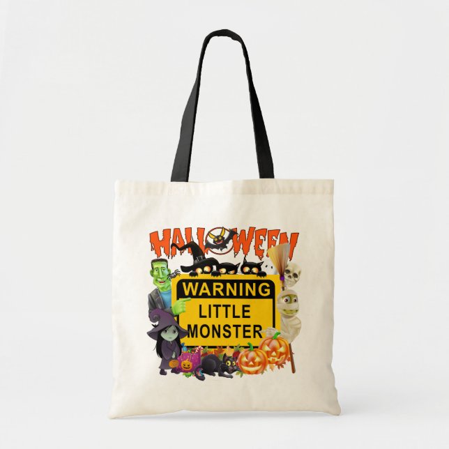 Kleines Monster, Trick oder Treat Candy Bag Tragetasche (Vorne)