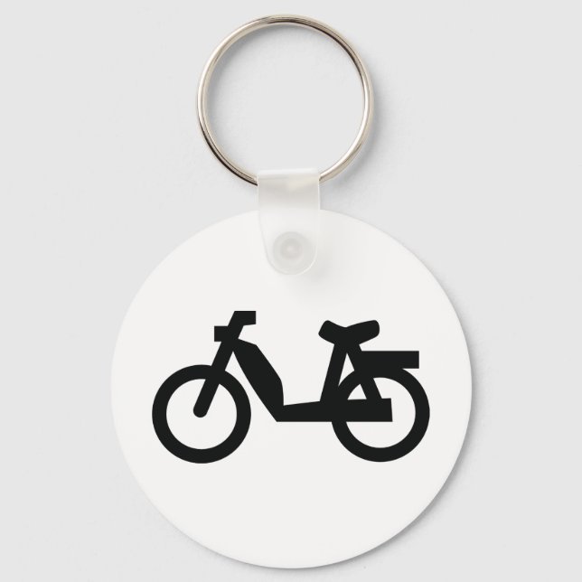 kleines Mopedsymbol Schlüsselanhänger (Vorderseite)