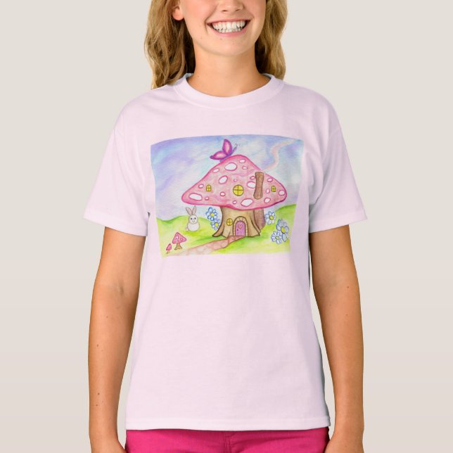 Kleines Mushroom House Shirt (Vorderseite)