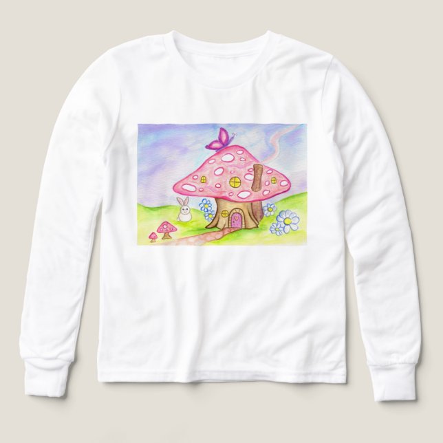 Kleines Mushroom House Shirt (Design Vorderseite)