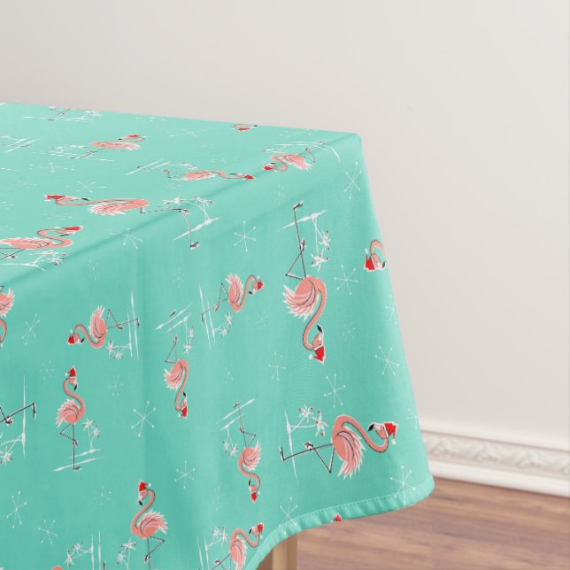 Kleines Muster der Weihnachtsflamingo-Drehung Tischdecke (Beispiel)
