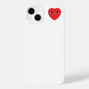 Kleines Niedliches Rotes Herz mit Augen auf Weiß Case-Mate iPhone 14 Plus Hülle
