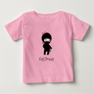 Kleines Ninja Mädchen-Zitat - Mädchen-Power Baby T-shirt