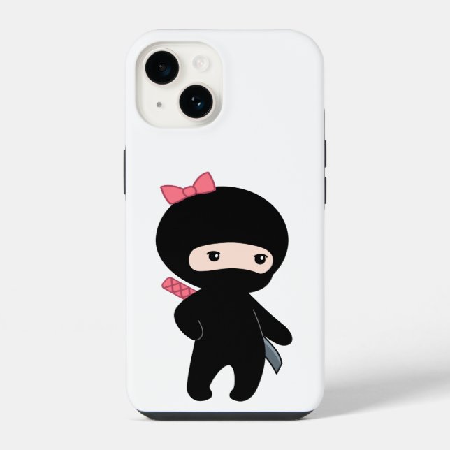 Kleines Ninjamädchen iPhone 14 Hülle (Rückseite)