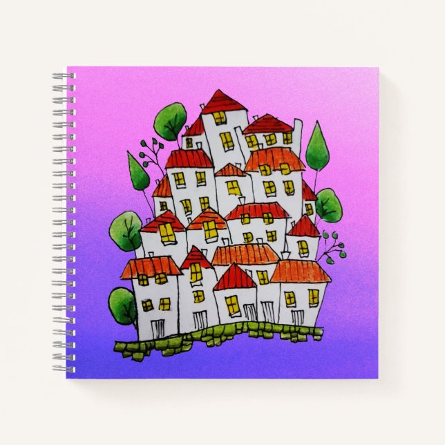 Kleines Notebook (Doodle - Handgezeichnet) Notizbuch (Vorderseite)