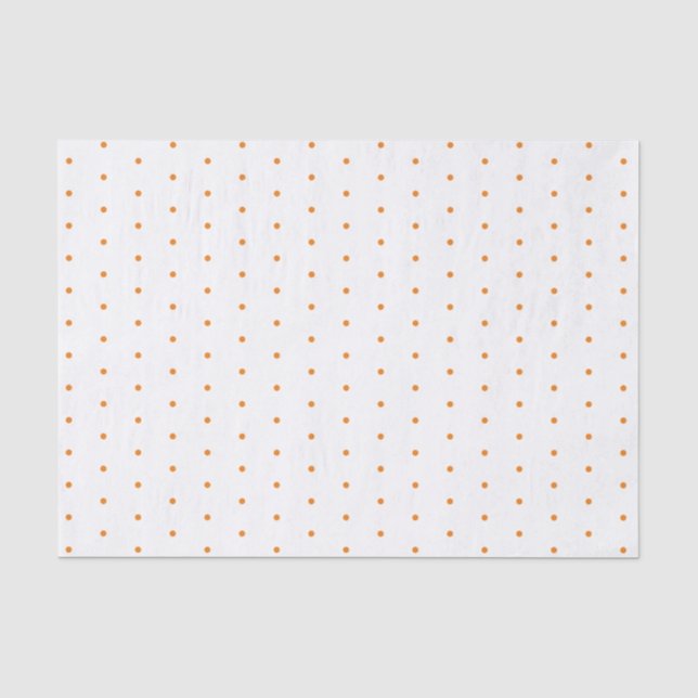 Kleines orange Tupfen-Muster Seidenpapier (Vorderseite)