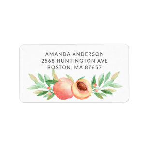 Kleines Peach Baby Dusche Adressenschild Adressaufkleber