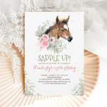 Kleines Pferd Rosa Blütengeburt Einladung<br><div class="desc">Kinderpferd - Einladungen zu Foal Niedliche Geburtstag</div>
