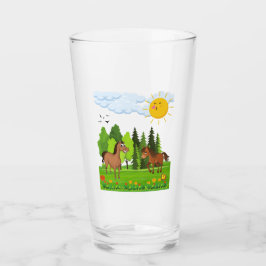 Kleines Pferdedesign für Kinder Glas