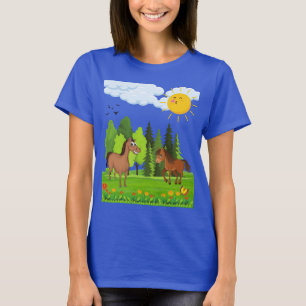 Kleines Pferdedesign für Kinder T-Shirt