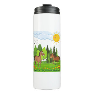 Kleines Pferdedesign für Kinder Thermosbecher