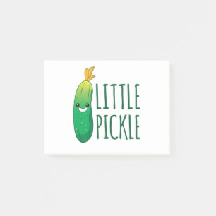 Kleines Pickle Niedlich Grünes Pickle mit Sonnenb Post-it Klebezettel