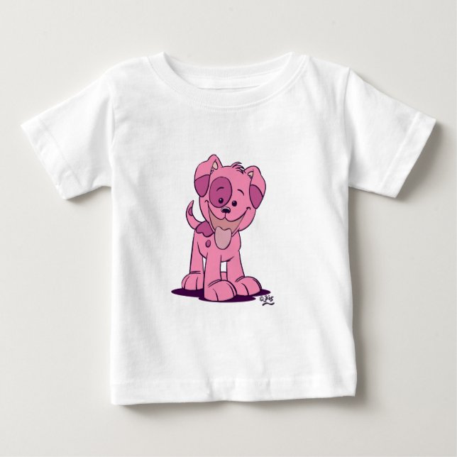 Kleines, pinkfarbenes Baby Apparel T-shirt (Vorderseite)