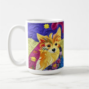 Kleines Pom Puppy-Quilt wie Design Kaffeetasse