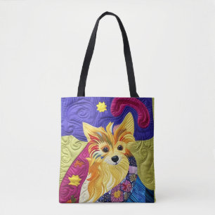 Kleines Pom Puppy-Quilt wie Design Tasche
