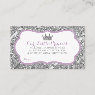 Kleines Princess-Windeln-Raffle-Ticket, Imitat-Gli Begleitkarte