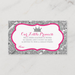 Kleines Princess-Windeln-Raffle-Ticket, Imitat-Gli Begleitkarte