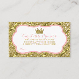 Kleines Princess-Windeln-Raffle-Ticket, Imitat-Gli Begleitkarte