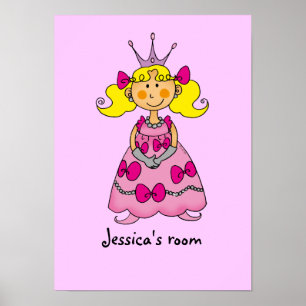 Kleines Prinzesszimmer (blonde Haare) Poster