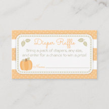 Kleines Pumpkin Baby Duwer Winkler Raffle Ticket
