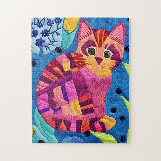 Kleines, reizbares Kittenquilt wie Design (Vertikal)