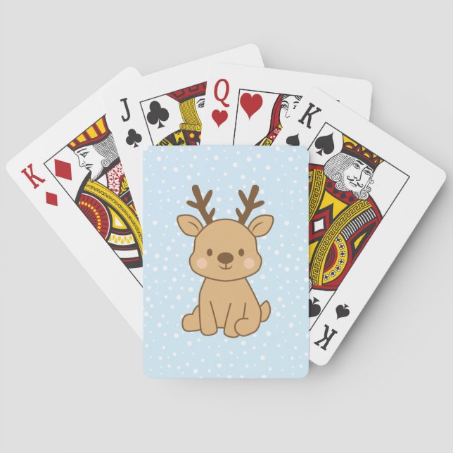 Kleines Rentier Spielkarten (Rückseite)