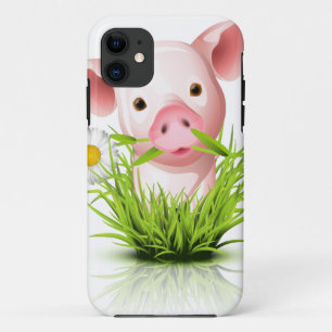 Kleines rosa Grasschwein Case-Mate iPhone Hülle