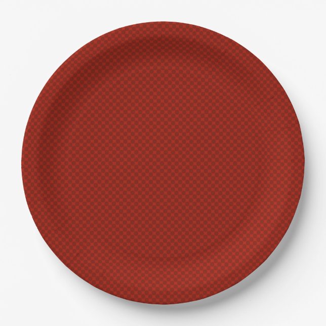 Kleines rotes geometrisches Muster Pappteller (Vorderseite)