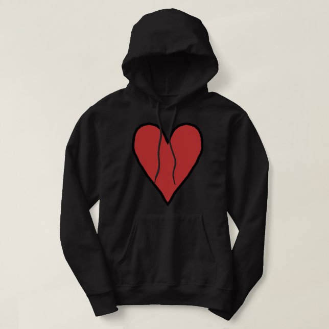 Kleines Rotes Herz der Liebe 10 Hoodie (Design vorne)